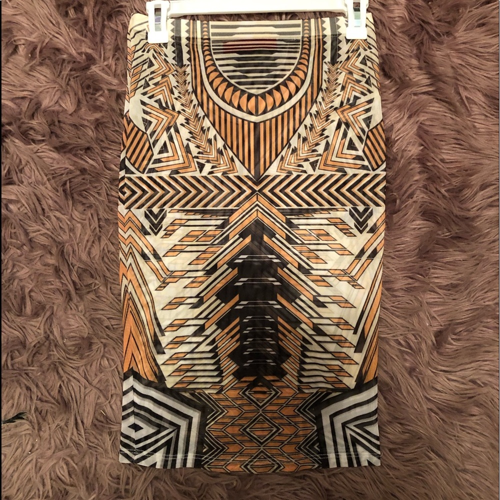Sheer pencil skirt
